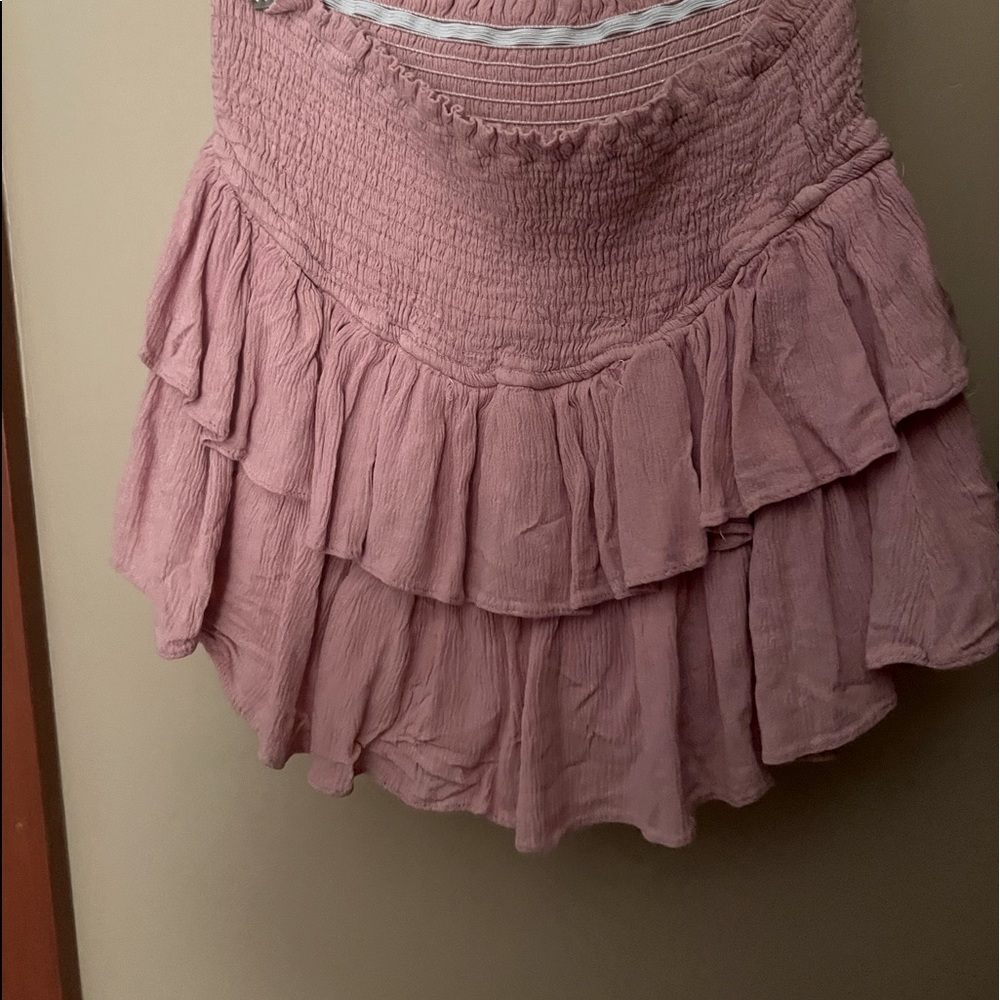 Pink short skirt